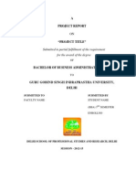 A Project Report: Submitted in Partial Fulfillment of The Requirement For The Award of The Degree