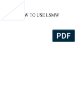 How To Use LSMW