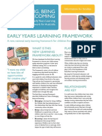 Belonging Being and Becoming The Early Years Learning Framework For Australia Information For Families