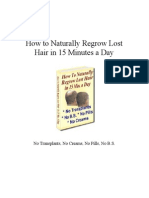 How To Naturally Regrow Lost Hair in 15 Minutes A Day PDF