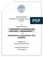 Corporate Planning and Strategic Management " Whitemango Infosolutions PVT Limited