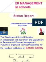 Disaster Management in Schools: Status Report