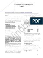 Section Modulus and Bending Inertia of Wings