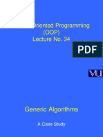 Object Oriented Programming (OOP) - CS304 Power Point Slides Lecture 34