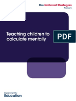 Teaching Children To Calculate Mentally