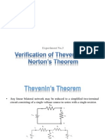 Verification of Thevenin's & Norton's Theorem