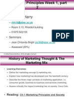 Week 1 Part 2 History of Marketing & Marketing Mix For Blackboard