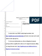 Sample Stipulation and Order For Bifurcation of Marital Status in California