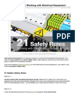 21 Safety Rules For Working With Electrical Equipment