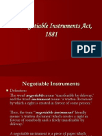 Negotiable Instruments Act, 1881