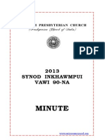 Synod 2013 Minutes