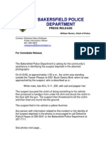 Bakersfield Police Department: Press Release