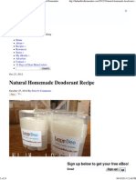 Natural Homemade Deodorant Recipe - The Humbled Homemaker