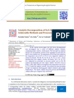 Catalytic Decomposition of N2O: Best Achievable Methods and Processes