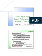 Server Architectures Systems Performance and Estimation
