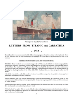 Titanic - Letters From The Titanic and Carpathia - 1912