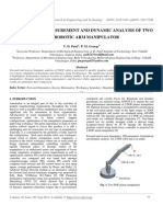 Ijret - Performance Measurement and Dynamic Analysis of Two Dof Robotic Arm Manipulator