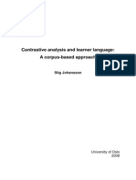 Contrastive Analysis and Learner Language Learner Language 