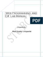 C Sharp Lab Manual PDF