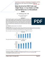 Various Risks Involved in SME Units and Measures To Fight Them: A Case Study On SME Units With Special Reference To Moradabad-India