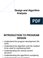 Program Design and Algorithm Analysis