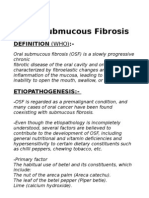 Oral Submucous Fibrosis