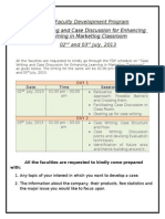 Faculty Development Program Schedule