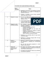 Explanatory Notes On Clean Air Regulation