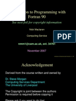 Fortran Learning Cambridge University