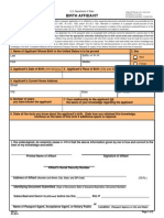 Birth Affidavit: Last Suffix Middle First