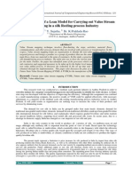 Implementation of A Lean Model For Carrying Out Value Stream Mapping in A Silk Reeling Process Industry