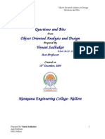 Questions and Bits Object Oriented Analysis and Design Venati Sudhakar