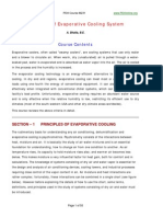 Principles of Evaporative Cooling System: Course Contents