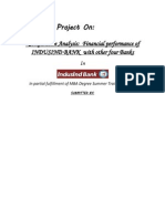 Comparative Analysis Financial Performance of INDUSIND BANK With Other Four Banks