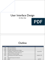 User Interface Design: Dr. Oliver Obst