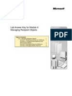 Lab Answer Key For Module 4: Managing Recipient Objects