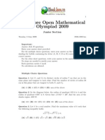 Singapore Open Mathematical Olympiad 2009