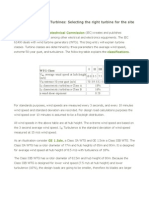 IEC Classification of Turbines