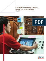 Sample Manufacturing Company Consolidated Financial Statements