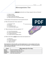 Microorganisms Test: Multiple Choice