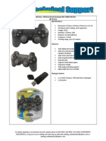 Wireless USB Dual Shock Gamepad