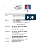 Resume of Imtiaz