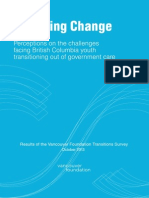 Fostering Change: Perceptions On The Challenges Facing British Columbia Youth Aging Out of Government Care