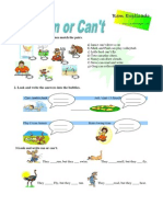 Ficha de Trabalho - Modal Verb Can