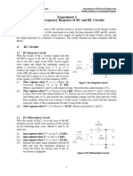 Experiment 3 Time and Frequency Response of RC and RL Circuits