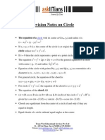 Revision Notes On Circle