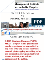 Differences Between PMBOK 4th Edition & PMBOK 3rd Edition