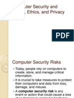 Computer Security and Safety, Ethics, and Privacy