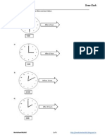 Draw The Clock and Write The Correct Time