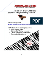 SC7 USB 2D Barcode Scanner Manual